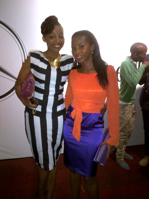 With Nhlanhla Mdluli..colour blocking in her own creation *NStar*:)